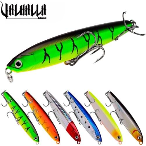 VALHALLA 5Pcs/Box Pencil Fishing Lures 10-14-18-24g Thrill Isca Long Cast Wobblers Sinking Artificial Hard Wobblers Trout Pesca