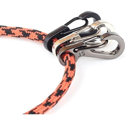 5 Pcs Equipment Survival EDC Paracord Carabiner Snap Mini SF Spring Clip Camping Hiking Hook Backpack Tactical Buckle Clip