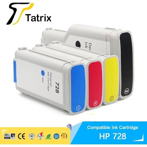 Tatrix For HP728 HP 728 With chip Compatible Ink Cartridge For HP T730 T830 Printer MBK pigment ink , color dye ink