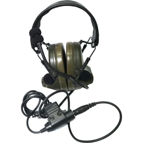 TAK YIYING Z Tactical Headset Headphone With U94 PTT Kenwood 2 Way Pin Comtac II Noise Reduction Headset Walkie Talkie Dual PTT