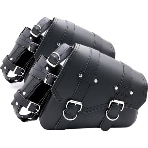Universal Motorcycle Side Storage Tool Pouch Saddle Luggage Bags Saddlebags for Harley Sportster Iron 883 - XL883N Left/Right