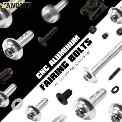 Universal motorcycle Accessorie Fairing Bolt Screw Fastener For yamaha YZF R250/300 R25 R25 R3 MT-07 MT-09 KAWASAKI Z1000 YAMAHA