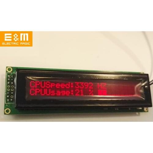 USB Computer Status Monitoring LCD Display For Aida 64 HTPC Classic 2402 Red Letters Classic Monitor Screen With Software Driver
