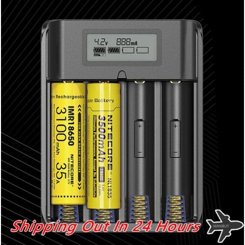Nitecore Power Bank F4 FlexBank 2in1 Outdoor 4 Slots USB Charger 2A Outdoor Travel Power Adapter Smart Li-ion IMR 18650 Battery
