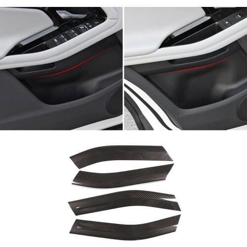 Car Interior Door Trim Decoration Carbon Fiber Style Kit Parts for Land Range Rover Evoque L551 2020 without Seat Memory Button