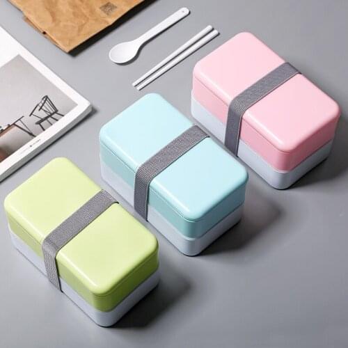 Japan Bento Box Storage Portable School Picnic Set Lunch Box for Kids Food Container Double Microwave Lunch Bag