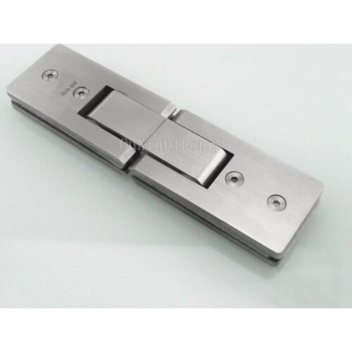 1PCS Shower Room SUS 304 Stainless Steel Door Clamp Rectangle 180 Degree Glass Hinge Bathroom Door Hardware Fittings GF34