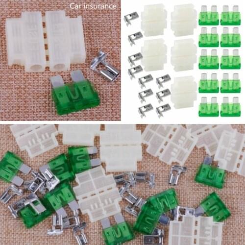 10PCS Standard 30A car splash-proof and waterproof series car modified fuse holder with wire fuse holder with insurance