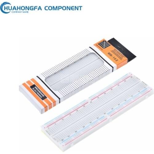 10PCs/lot MB-102 Red and Blue Line Breadboard 830-hole Breadboard Experiment Connection Board 165×55×10mm