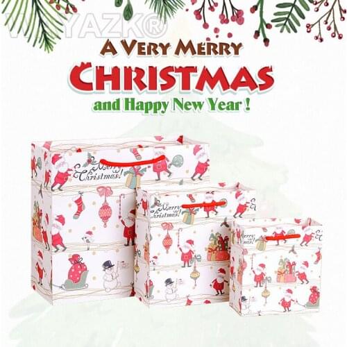 100PCS/lot) wholesale christmas gift bags paper