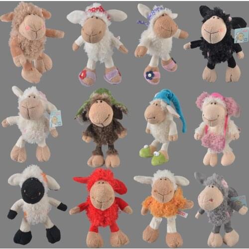 25cm-75cm Pink Lucy sheep Little lamb The Aries Headdress Flower Sheep Stuffed Plush Toy, Baby Kids Doll Gift Free Shipping
