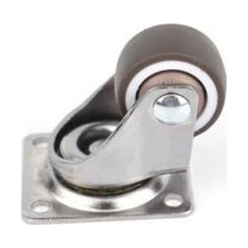 4* Small Casters TPE Rubber Super Mute Wheels Mounted Swivels Pivots Supplies