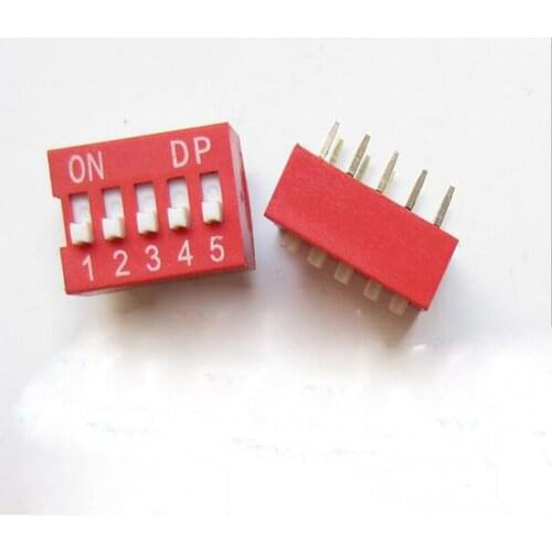 50PCS/Lot Dial code Toggle switch 5P 5PIN DIP Coding 2.54mm