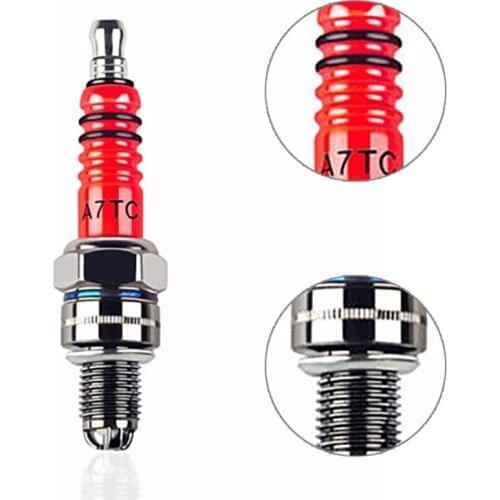 Motorcycle Spark Plug Accessories High Performance 3-Electrode Spark Plug A7TC D8TJC For 50CC-150CC ATV GY6 50cc 110cc 125cc