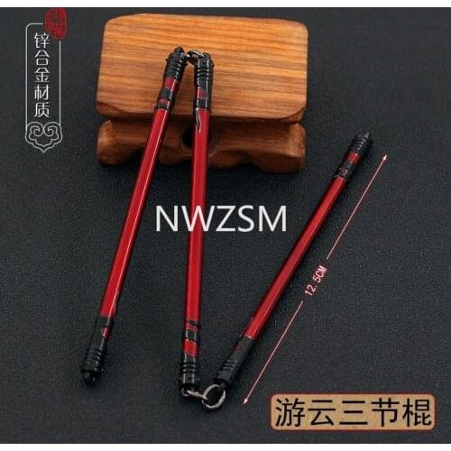 Anime Jujutsu Kaisen Periphery jinx with a grade cloud three section golden hoop bar zinc alloy metal model toy