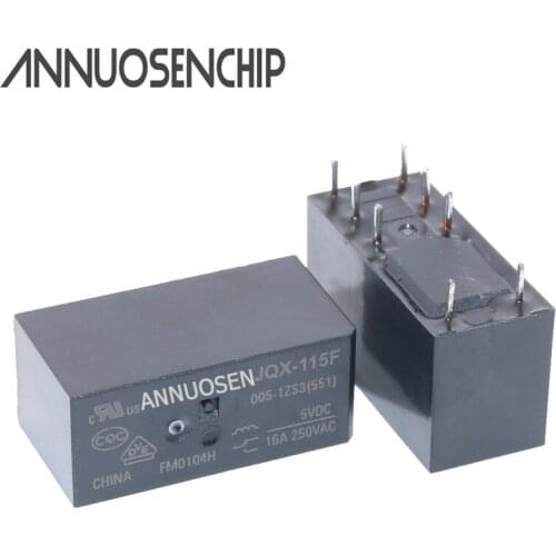 Free Shipping 100% new original relay 10pcs/lot HF115F 005-1ZS3 HF115F-005-1ZS3 JQX-115F-005-1ZS3 JQX-115F 005-1ZS3 16A 8PIN
