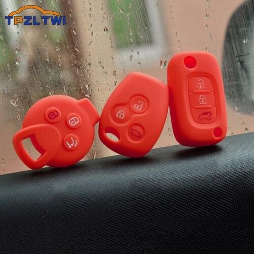 For Smart Fortwo 451 Smart 453 Fortwo Forfour 3 Button Car Key Case Cover Fob Soft Silicone Protection Car Key Case Shell Cover