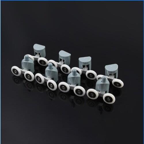 Double shower door roller wheel runner/pulleys/rollers/wheels bearing OD: 19mm/20mm/23mm/25mm/27mm Zinc Alloy shower roller