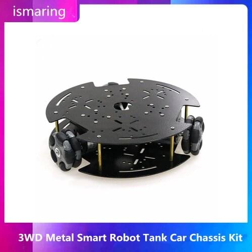 58mm Nylon Omnidirectional Wheel Double Layer 3WD Metal Smart Robot Tank Car Chassis Kit 9V/12V DC Motor DIY For Arduino