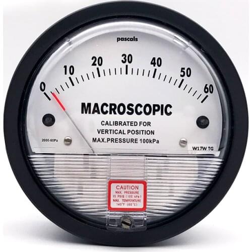 Air Micro pressure Difference gauge pascal differenece meter 0-30Pa,60Pa,100Pa,125Pa,250Pa,300Pa,500Pa,750Pa,1kPa,5kPa etc