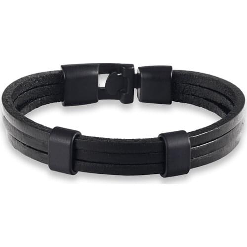 JANEYACY Fashion Genuine Leather Bracelet 21 CM Adjustable Popular Bracelets For Women & Men Birthday Gift for Lover