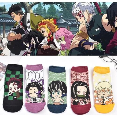 Anime New Japanese Animation Ghost Kill Blade socks cartoon parent-child socks boat socks cotton socks Cosplay