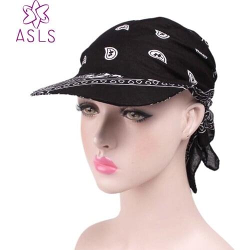 New arrival unisex sun cap paisley Fitted Bandana Hat outdoor sun bandans cap Head Scarf bandit turban cap for men and women