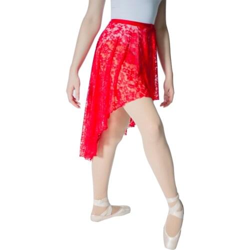 Wholesale Black Long Lace Skirts Nylon/Lycra Modern Dance Red Girls Ballet Dancewear Blue Women Dacning Dress