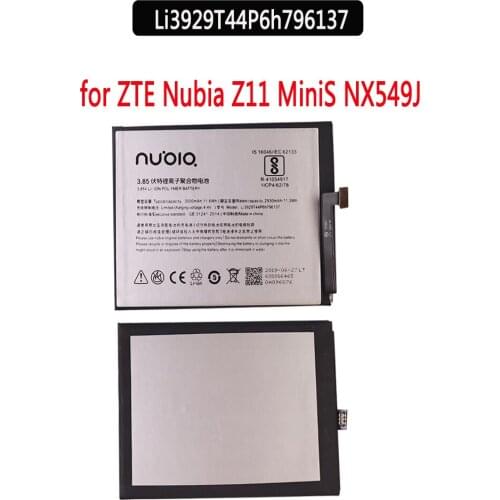 Original battery Li3929T44P6h796137 Battery For ZTE Nubia Z11miniS Z11 miniS NX549J Z17mini Z17 mini NX569H NX569J Battery 3000m