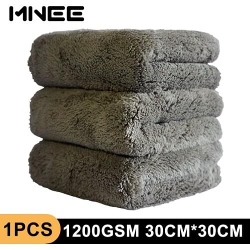 Car Detailing 1200GSM Cleaning Towel 30*30cm Car Cleaning Microfiber Drying Towels Car Detail Polishing Wash Accessories