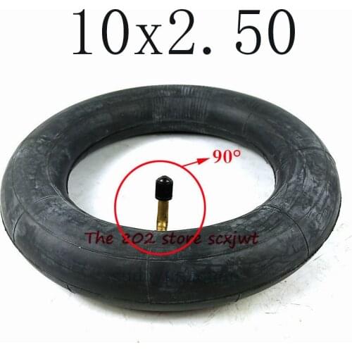 Size 10x2.50 Inner Tire 10*2.50 Inner Tube with Bent Valve for Electric Scooter Balancing Hoverboard Self Smart Balance