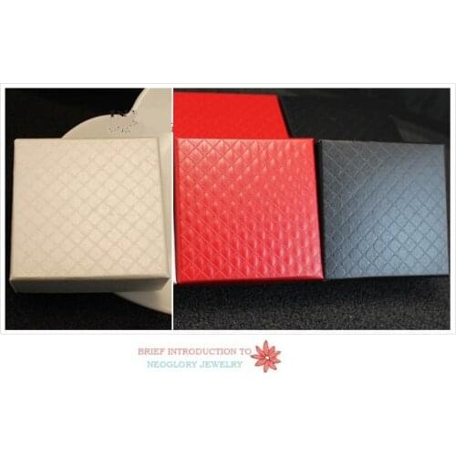High-grade Grid Princess jewelry box ring bracelet quare gift box 7.3X7.3X3.5CM 4 different color quare carton with Sponge