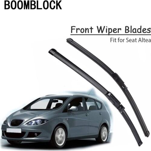 BOOMBLOCK 2PCS High Quality Front Windshield Wiper Blades For Seat Altea XL 2006-2015 Accessories