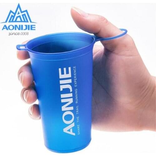 AONIJIE Foldable TPU Outdoor Soft Flask Water Bag Sport Camping Hike Running Water Hydration Bottle Mouth Kettle