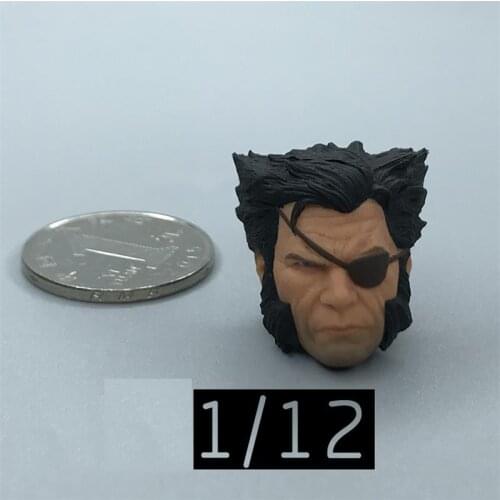 Hot Sales 1/12th Hugh Jackman Uncle Wolf Combat Version Male Head Sculpture For 6inch Doll Soldier Accessories