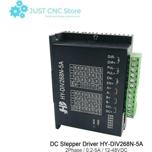 WaveTopSign stepper motor driver HY-DIV268N-5A two phase hybrid stepping motor drive using DC 12 ~ 48V CNC kit