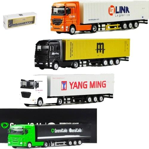 1/87 container container diecast alloy truck model MSC Mediterranean sea shipping transport vehicle toys gift collection display