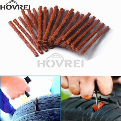 10pcs Tubeless Seal Strip Plug Bike 100mm Auto Car Motorbike Tubeless Tire Tyre Puncture Repair Strip Kit Plug Car-Styling