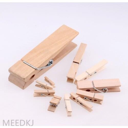 10pcs DIY photo small wooden clip wood color environmental protection wooden clip storage clip clothespin note clip