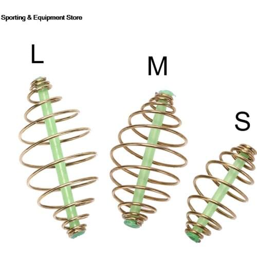 10X Bait Feeder Spring for Carp Fishing Fresh & Saltwater Fishing Rig Bait Feeder Cages & Method Leader