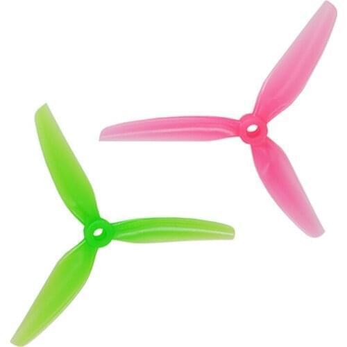 2Pairs HQProp Ethix S3 S4 5X3.1X3 5031 5inch 3-Blade Propeller Pink+Green Watermelon for FPV Racing Freestyle 5inch 4S 6S Drone