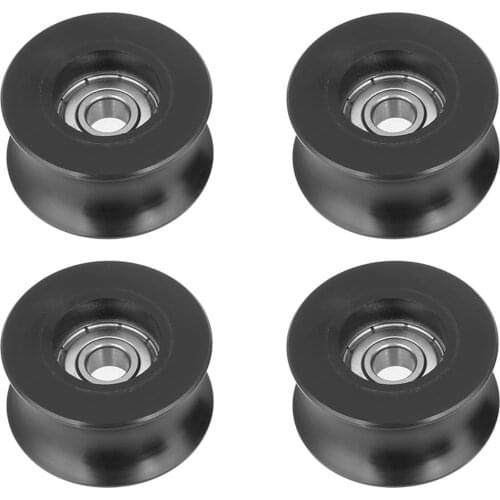 4Pcs U-Groove Pulley 0840UU U Type Pulley Wheel 8x40x20.7mm for Drawers Aluminum Doors Window