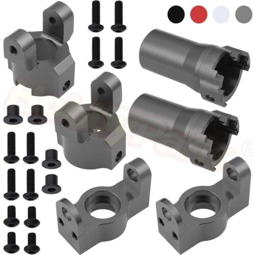 6pcs Metal Aluminum Steering Hub Carrier Axle Housing End Set Replace 116868 Upgrade Parts For HPI VENTURE FJ Cruiser RC Crawler