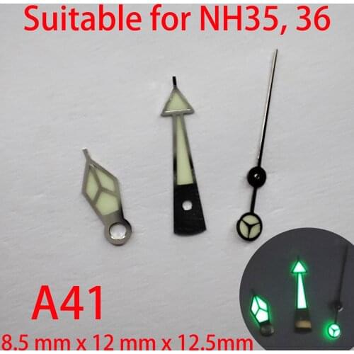 A41 suitable for NH35 watch pointers, watch accessories hand watch custom accessories NH36 Green luminous