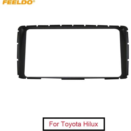 FEELDO Car Stereo Radio Fascia Panel Frame Adapter For Toyota Hilux 2DIN 202*102mm Dash Plate Frame Installation Kit