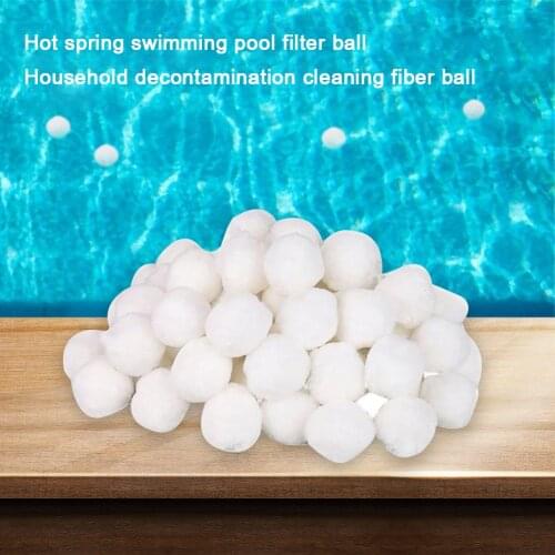 200g/500g/700g White Pool Filter Balls Eco-friendly Swimming Pool Cleaning Equipment Filter Water Purification Fiber Cotton Ball