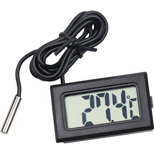 Mini Auto LCD Car Digital Thermometer Hygrometer Temperature Temperature Sensor Humidity Meter Gauge Instruments Indoor Outdoor