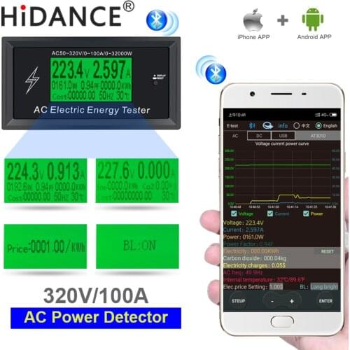 AC 50-320V Digital Voltage Meter indicator Power Energy Voltmeter Ammeter current Amps Volt wattmeter tester detector for App