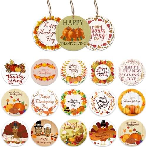 Thanksgiving Day Wooden Signs Pumpkin Hanging Plaque for Ornament Home Decoration Living Room Wall Decor Gift