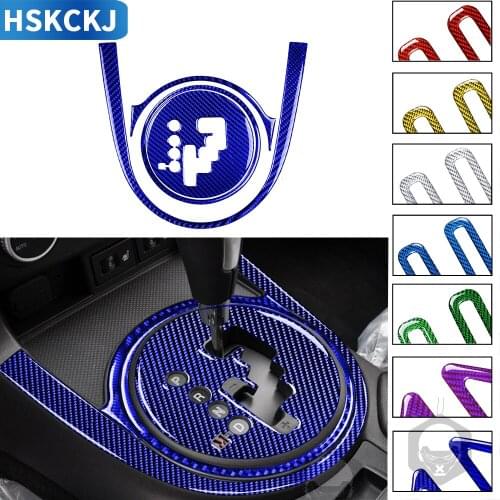 For 2009-2015 Mazda MX-5 Miata Roadster Carbon Fiber 4PCS Shifter Panel Surround Interiors Gear Shift Frame Sticker Accessories